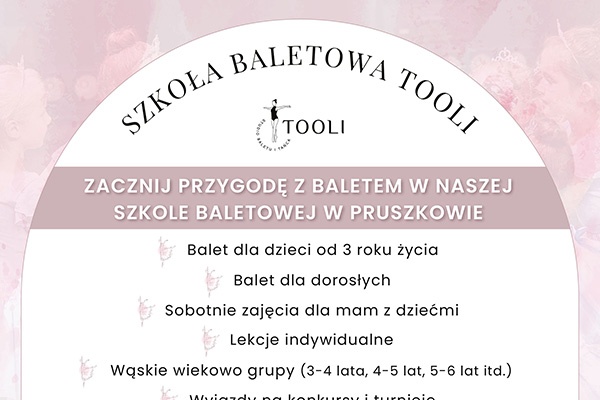 Zacznij przygodę z baletem w naszej Szkole Baletowej w Pruszkowie